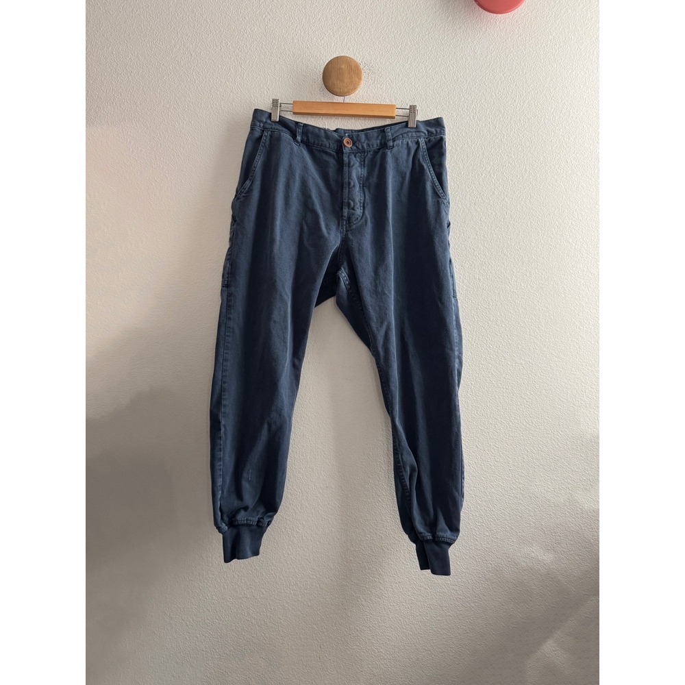 Bleu de Paname Navy Blue Cotton Twill Pants Manufacture de Vetements Size 36